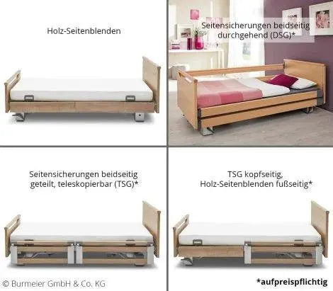 Burmeier Pflegebett Regia Easy Switch mit Holzdekor