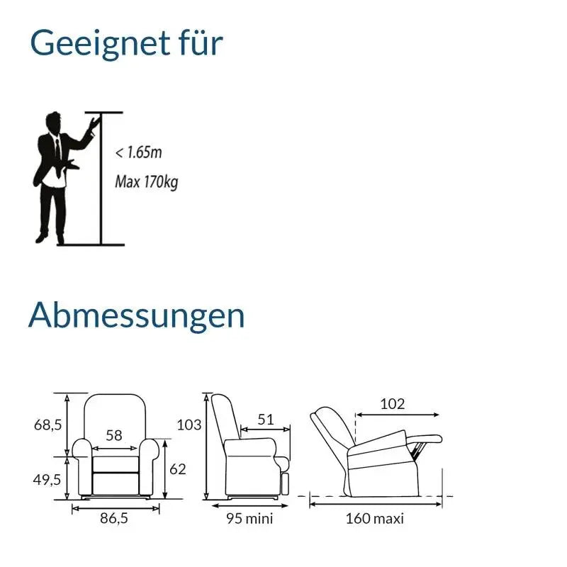 Golden Aufstehsessel Spezifischer Komfort Mini Golden