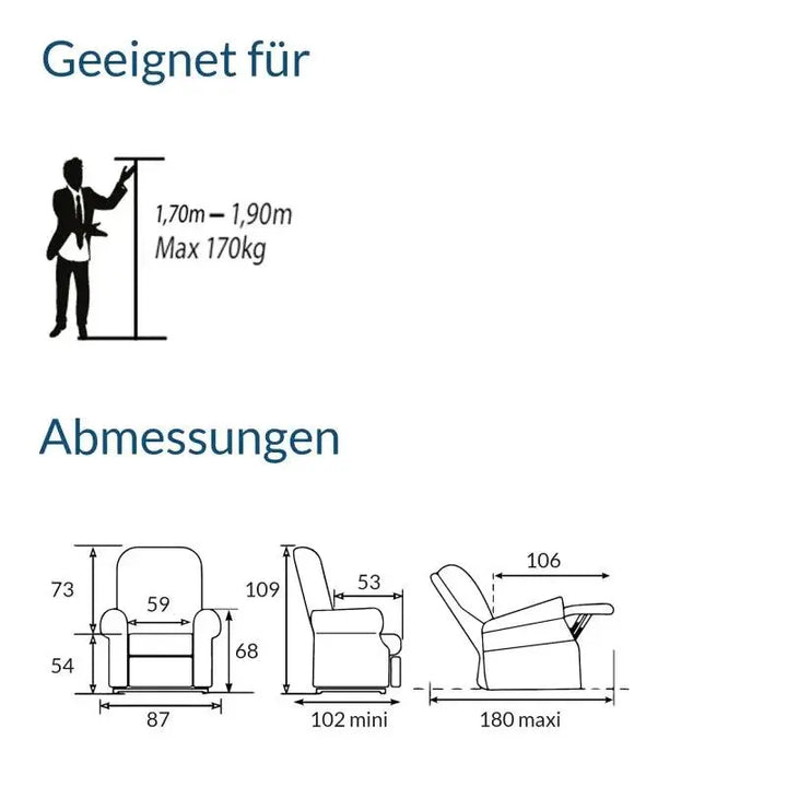 Golden Aufstehsessel XL Sessel, XXL Sessel und XXXL Sessel Golden