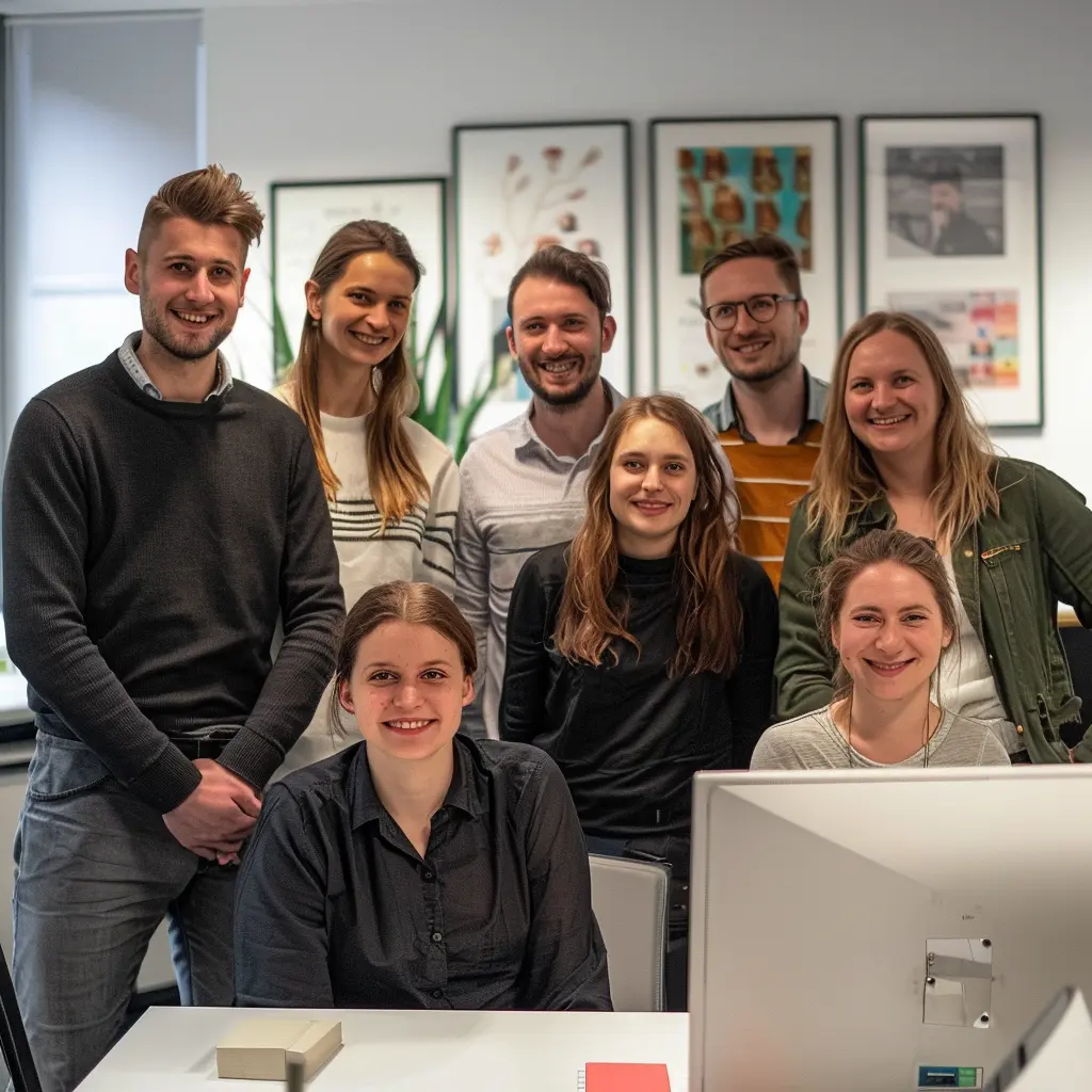 Gruppenfoto mit dem Team von RehaComfort