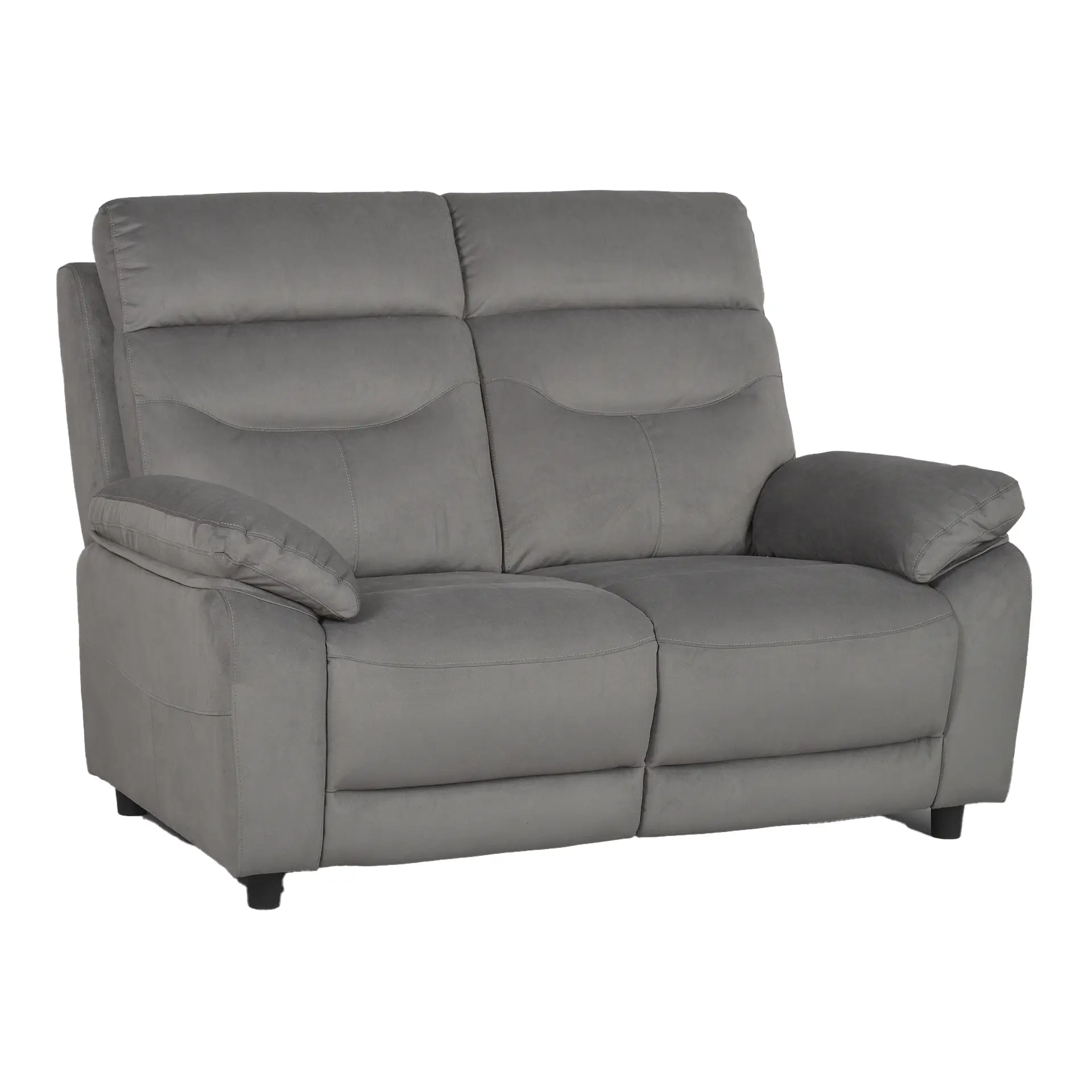 RehaComfort Sofa Paros 2-Sitzer Bezug Easyclean Grau in Standard Position