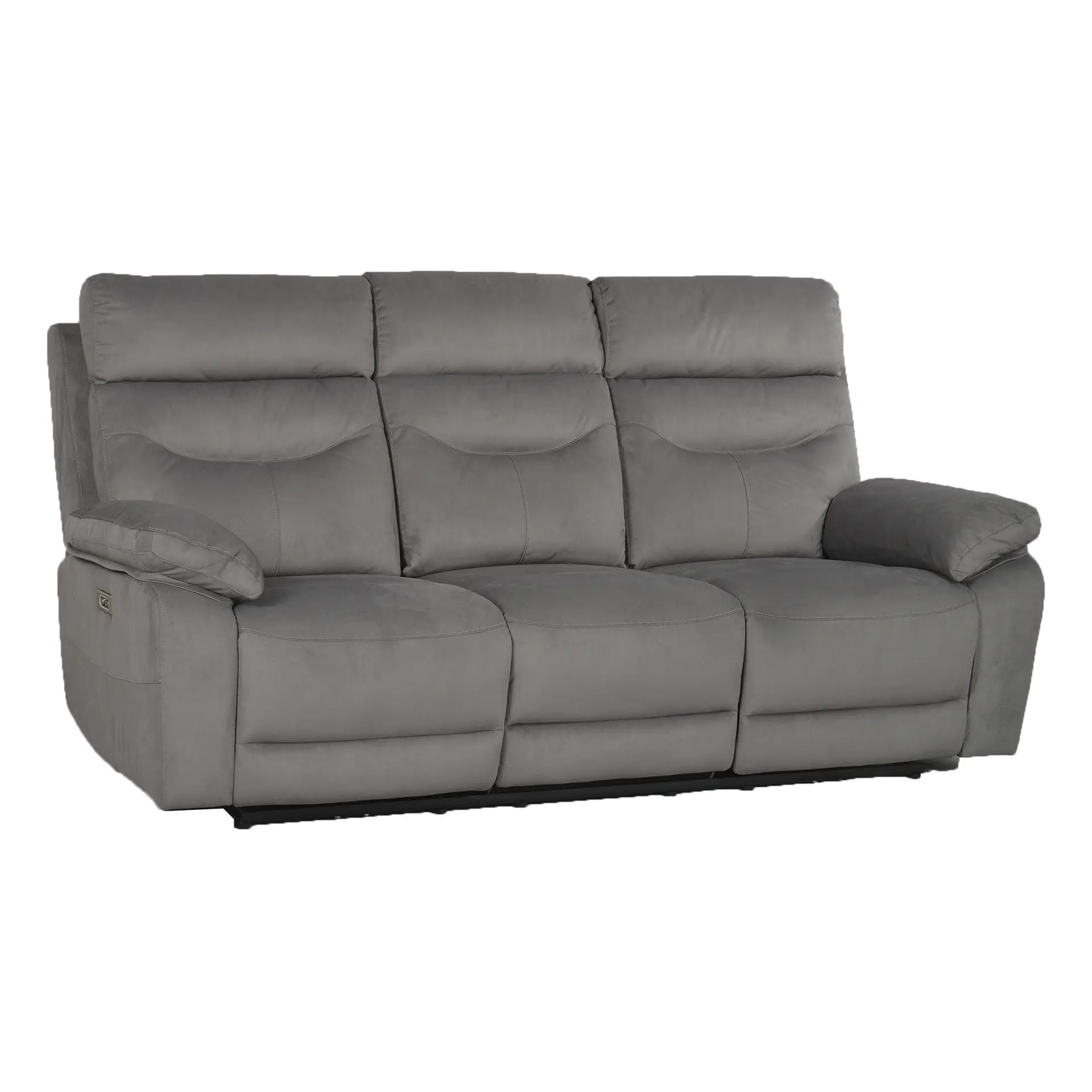 RehaComfort Sofa Paros 3-Sitzer Bezug Easyclean Grau in Standard Position