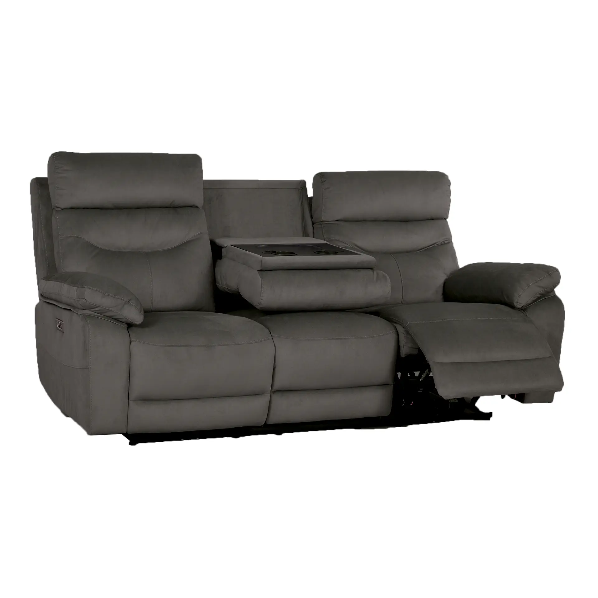 RehaComfort Sofa Paros 3-Sitzer Bezug Easyclean Elefant in Relax Position