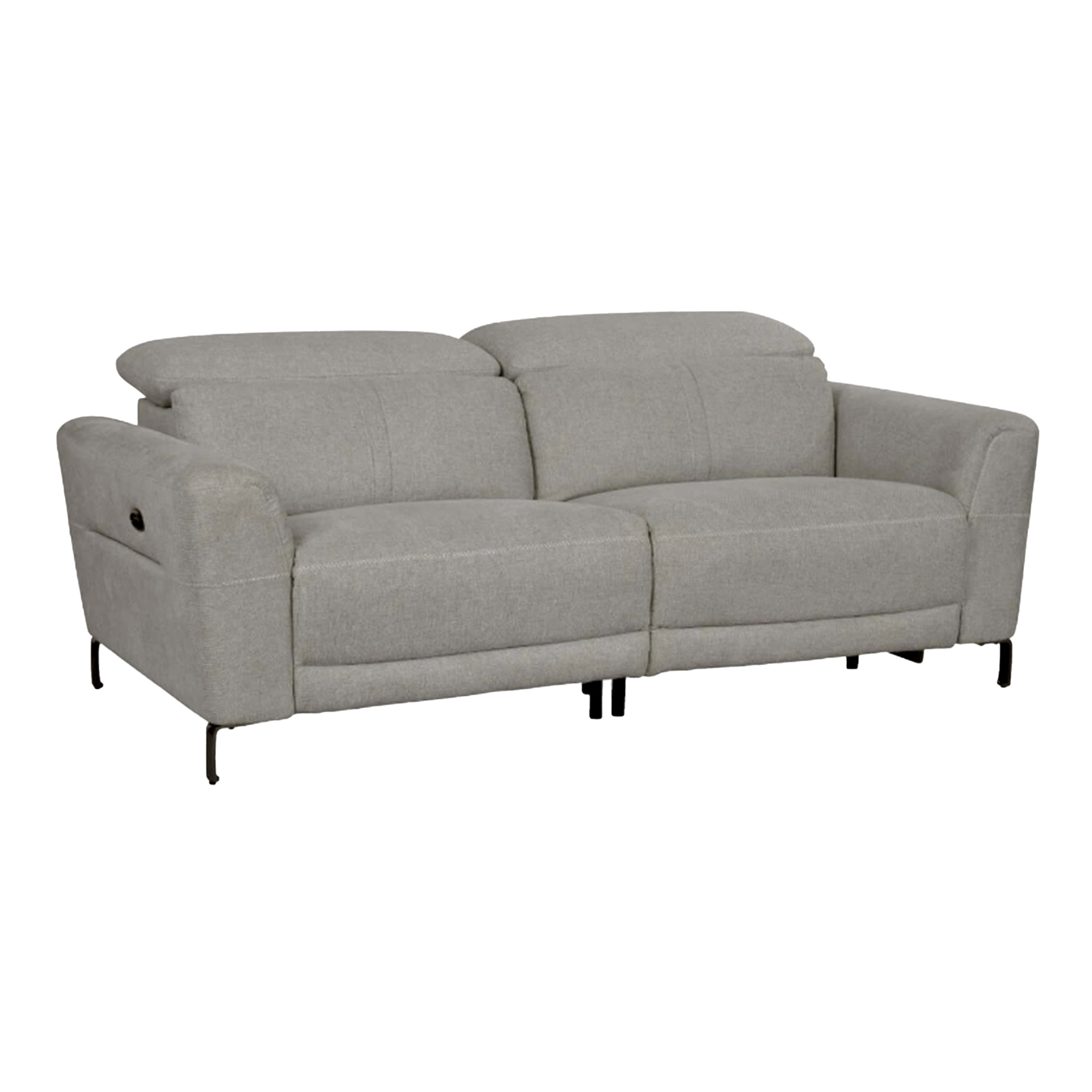 RehaComfort Sofa Naxos 3-Sitzer Bezug Mikrofaser Hellgrau in Standard Position