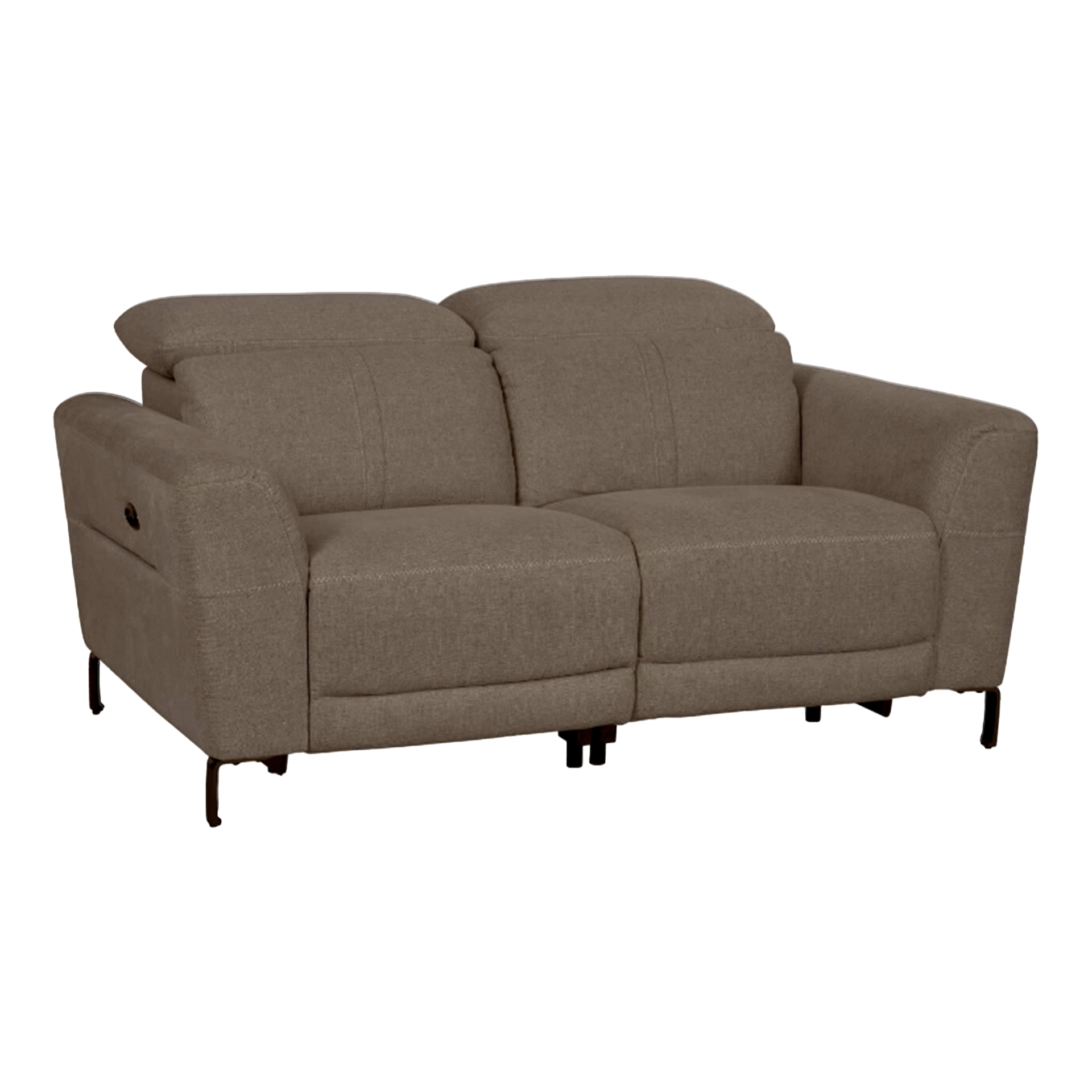 RehaComfort Sofa Naxos 2-Sitzer Bezug Mikrofaser Cappucino in Standard Position